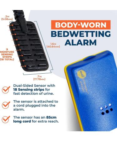 Dri Sleeper Excel Bedwetting Alarm for Children in Blue and Yellow - Effective Solution for Nighttime Wetting - Buy Online on GoSupps.com