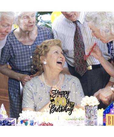 Blumomon 1Pc Happy 60th Birthday Cake Topper 60th Birthday Cake Toppers for Men Happy 60 Birthday Cake Decoration for 60th Birthday Party Decorations Cheer for 60 Birthday 60th Happy Birthday - Buy Online on GoSupps.com