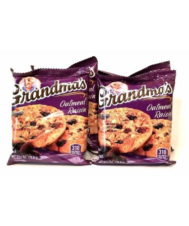 Grandma's Cookies Oatmeal Raisin Flavored 4 Packs 2 per pack Raisin 2.5 Ounce (Pack of 4)