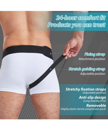 TENB Hernia Belt for Men Hernia Support Truss Inguinal or Sports Hernia Adjustable Waist Strap with Removable Compression Pads Breathable Material (Black X-Large) X-Large Black - Buy Online on GoSupps.com