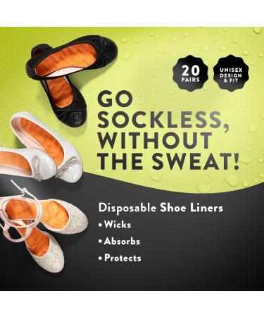 kidsPALM Disposable Insole Liners for Kids | No Slip Seamless & Ultra Thin Shoe Inserts - 20 Pairs for Sweaty Feet (US Size 2 - Buy Online on GoSupps.com