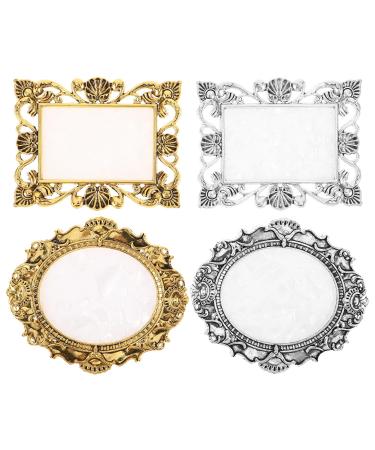 VALICLUD 4 Pi ces Palette pour Nail Art R sine Vintage Plateau de M lange de Couleurs L ger et Portable Outil Polyvalent pour Salon et Techniciens Ongulaires