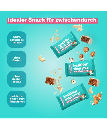 Treatfuls White Bio Haselnut-Cashew Bars 20x40g | Vegan Gluten-Free 100% Natural Ingredients | Healthy Snack International Shipping - Buy Online on GoSupps.com