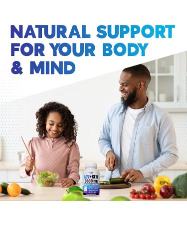 Premium Keto + Apple Cider Vinegar Pills for Energy, Digestion & Focus - 120 Capsules - Immunity & Brain Function Support - American Quality - Buy Online on GoSupps.com