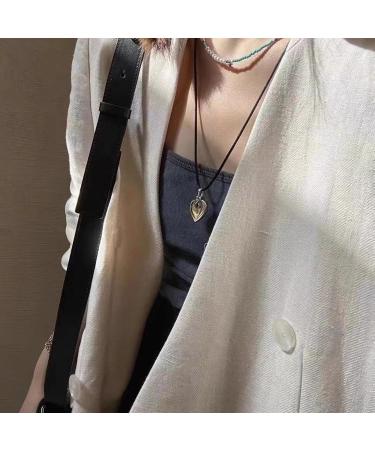 Oralgos Minimalist Heart Choker Necklace for Women | Adjustable Aesthetic Grunge Collarbone Chain Jewelry - Buy Online on GoSupps.com