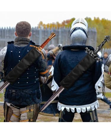 Jecery 2-Piece Back Sword Holder & Carry Bag - Black Nylon for Katana Swords - Adjustable Strap for Costume & Pirate Cosplay Parties - Buy Online on GoSupps.com