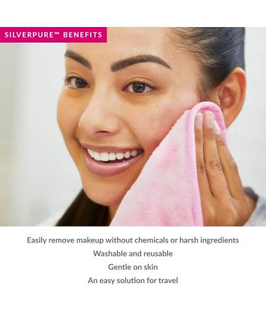 PMD Beauty SilverPure Makeup Removing Cloth 1 ct - Pink | Eco-Friendly Cleansing Solution - Shop Now - Buy Online on GoSupps.com