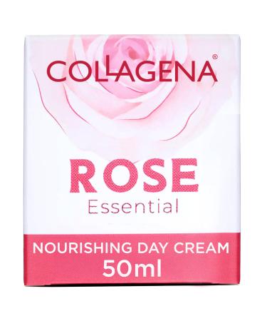 Collagena Rose Essential nourishing day cream with rose oil and collagen peptides deepacting moisture and antiaging care enriched with shea butter almond and olive oil 50 ml