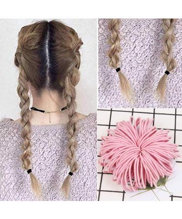 KK BETO 120Pcs 3mm Pink Elastic Hair Ties - No Crease Ponytail Holder for Girls and Women - Buy Online on GoSupps.com