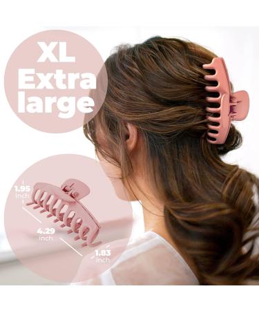 Premium Big Claw Clips (8 Pack) for Women - Ideal for Thick or Thin Hair | Strong and Stylish Hair Claw Clips for Easy Styling - Buy Online on GoSupps.com