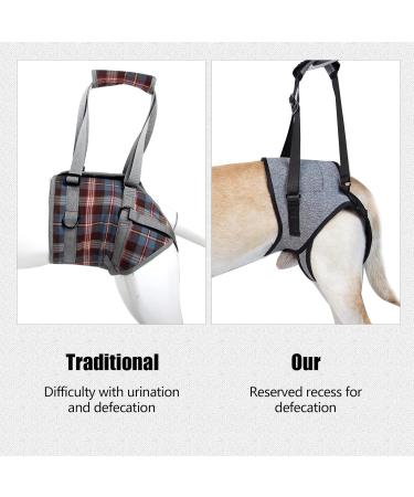 Dotoner Dog Lifting Harness Soft Support Loop for Injured Dogs | Adjustable Dog Food Dishes for Hind Legs | Size M (Gray) | Ideal for Small Medium & Large Pets - Buy Online on GoSupps.com