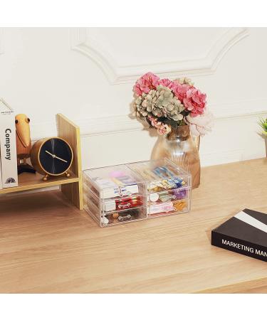 Clear Stackable Acrylic Drawer Organizer - 6 Drawers for Coffee Pods, Tea Bags, Jewelry, Hair Accessories - Bathroom and Home Organization - Buy Online on GoSupps.com