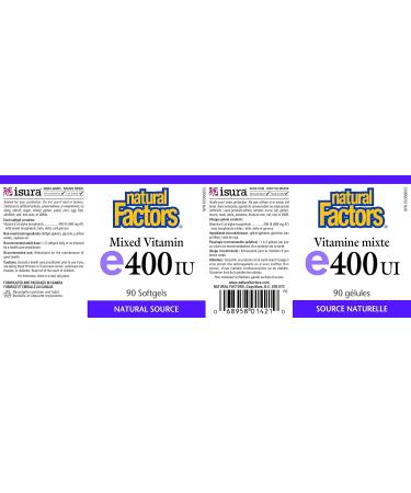 Mixed Vitamin E 400 IU Natural source (90 Softgels) - Buy Online on GoSupps.com