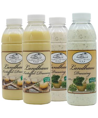 Landhaus Mrsdorf dressing salad dressing + spicy potato dressing suitable for cooking meat fish and vegetarian dishes (2x0.5l country house dressing + 2x0.5l potato dressing)