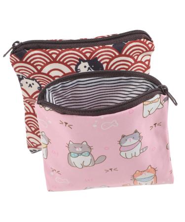 Wofashpuret 2st hygiene bag tampon organizer decorative bags from the time portable pocket toilet paper holder ladies bandage period bag student handbag waterproof polyester