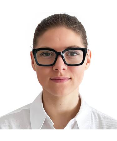 Buy Vintage Mini Reading Glasses | Oversized Square Thick Frame | Free Case | 2.5 Diopters Reading Aid for Women - Buy Online on GoSupps.com