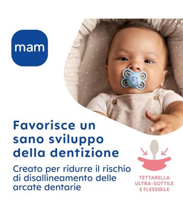 MAM Perfect Pacifier for 16+ Months | SkinSoft Silicone Organic Round Design & Pacifier Cover | Shop Internationally - Buy Online on GoSupps.com