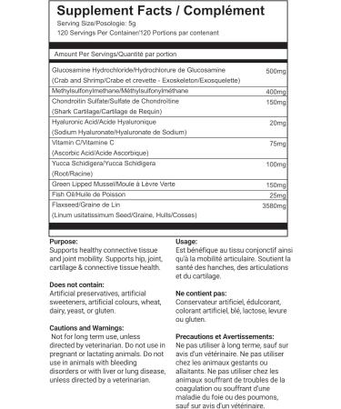 VORST Joint Formula Powder for Dogs & Cats 600G | Contains Glucosamine Methylsulfonylmethane (MSM) Hyaluronic Acid Omega 3 (Fish Oil) & Green Lipped Mussel | Hip & Joint Supplement for Pets Puppies - Buy Online on GoSupps.com