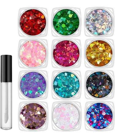  BommFu Body & Hair Glitter Face Glitter Luminous Hair & Body Glitter - 10ml Festive Makeup with Quick Dry Glue for Women Pub Accessories - Buy Online on GoSupps.com