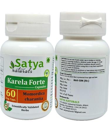 Bitter Melon Forte Capsule 500 mg. 60 Veg. Capsule | Karela (Momordica Charantia) Extract Capsules for Men and women | Ayurvedic Herbal Supplement/Remedies | 10:1 Forte (2 Bottles of 60 Capsules) 120 Count (Pack of 1) - Buy Online on GoSupps.com