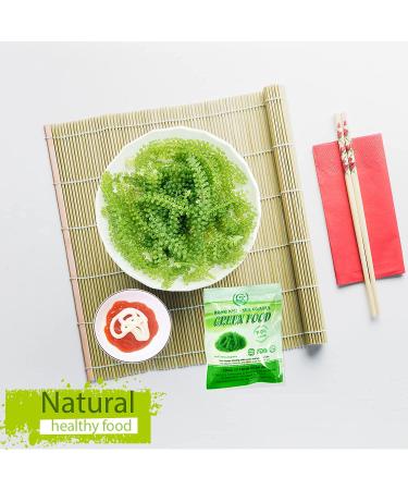 Organic Sea Grapes - Umibudo - Green Caviar - Dehydrated Lato - Crunchy & Healthy - 3.53 Oz (Pack of 5) - Buy Online on GoSupps.com