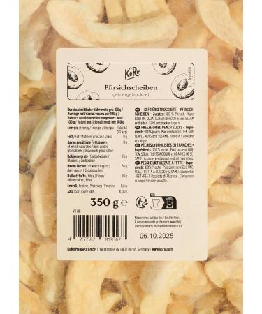 Choir KoRo Freezedried peach slices 350 g - Buy Online on GoSupps.com