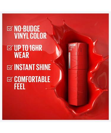 Maybelline Super Stay Vinyl Ink Longwear Liquid Lipcolor - Red-Hot Fire Engine Red 0.14 fl oz - Buy Online on GoSupps.com