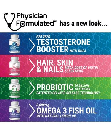 Physician Formulated Fish Oil Omega 3 3000mg per Serving - 915mg Epa 630mg Dha 2000mg Total Omega 3 6 9 XL - 180 Capsules - Buy Online on GoSupps.com