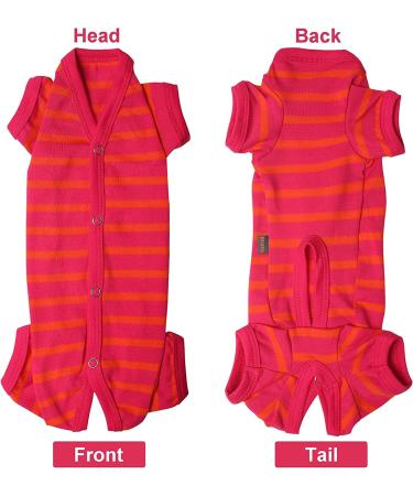 Shop XL Red & Orange Striped Dog Shirts - Soft Breathable Clothes for Small to Large Dogs | Kickred - Buy Online on GoSupps.com