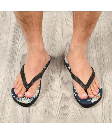 Mnsruu Daisy Flip Flops for Men & Women | Comfortable Home Hotel Spa & Travel Footwear - International Shipping Available - Buy Online on GoSupps.com