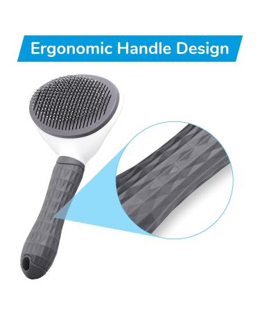 Cleanpets Self-Cleaning Dog & Cat Brush - Perfect for Short & Long Hair Removes Undercoat & Gray Fur - Buy Online on GoSupps.com