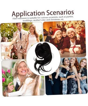 minkissy Wig Fake Hair High Temperature Wire Extension Brown Black 22x10cm As Shown - Buy Online on GoSupps.com