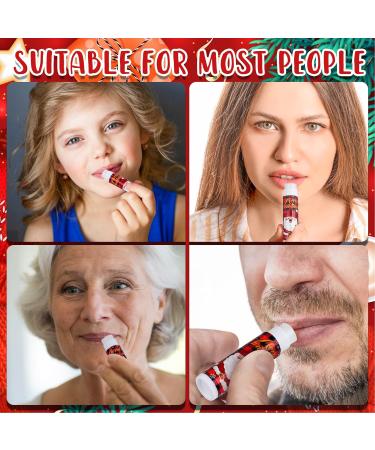 DMSKY Christmas Lip Balm Bulk 60 Pcs Christmas Stocking Stuffers Ideal Christmas Gifts for Women Men Christmas Party Favors for Teachers Coworkers-Santa Claus - Buy Online on GoSupps.com