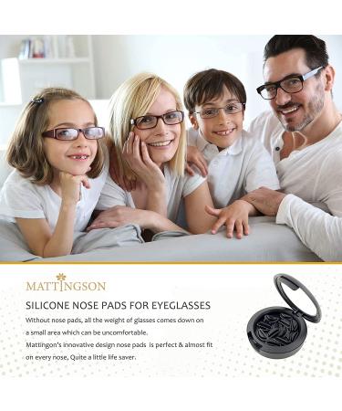 Adhesive Anti-Slip Eyeglasses Nose Grips - 10 Pairs (Black) | Comfortable Nose Support Pads - Buy Online on GoSupps.com