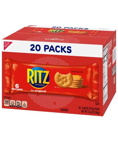 RITZ Original Crackers 20 Snack Packs - Delicious Snacking On-the-Go - Buy Online on GoSupps.com