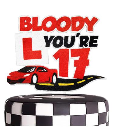 Bloody L You're 17 Cake Topper Caution New Driver Birthday Cake Decor L Plate 17th Birthday Party Supplies Learner Driver Birthday Cake Topper - Buy Online on GoSupps.com
