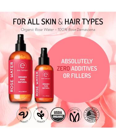 Eve Hansen Vitamin C Cleanser & Organic Rose Water Spray Bundle - Anti-Aging Facial Cleanser (4 oz) + Rosewater Toner & Setting Spray (4 oz) - Buy Online on GoSupps.com