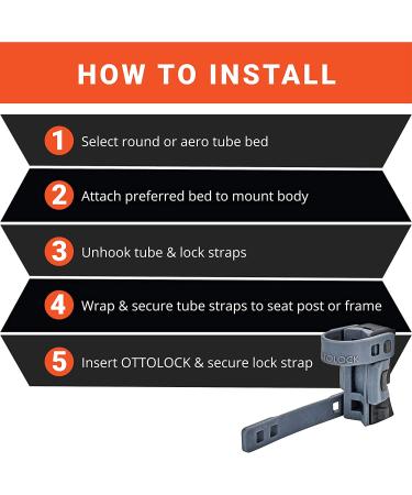 OTTOLOCK Pro Mount - Securely Attach OTTOLOCK Cinch Lock to Bike Frame or Seat Post - Buy Online on GoSupps.com
