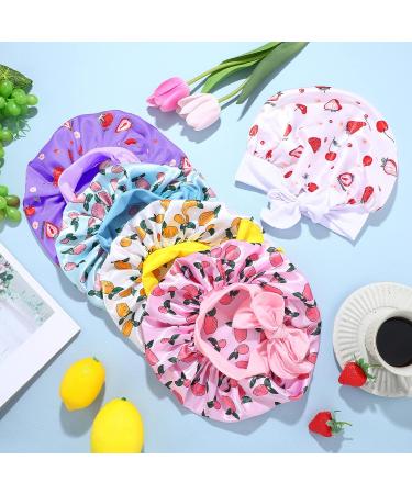 Kids Satin Bonnet Sleeping Cap for Girls Boys - 5 Pcs | Soft Satin Hair Bonnet for Night | Wide Band Toddler Infant Sleep Cap - 5 Styles - Buy Online on GoSupps.com