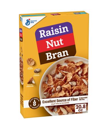 Raisin Nut Bran Breakfast Cereal, Excellent Source Fiber, 20.8 oz (Pack of 6)