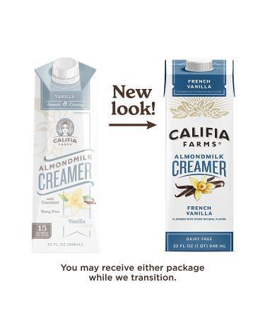 Califia Farms French Vanilla Almond Milk Coffee Creamer 32 Oz (Pack of 6) - Dairy-Free, Plant-Based, Vegan, Gluten-Free, Non-GMO - Almond Creme French Vanilla 32 Fl Oz - Buy Online on GoSupps.com