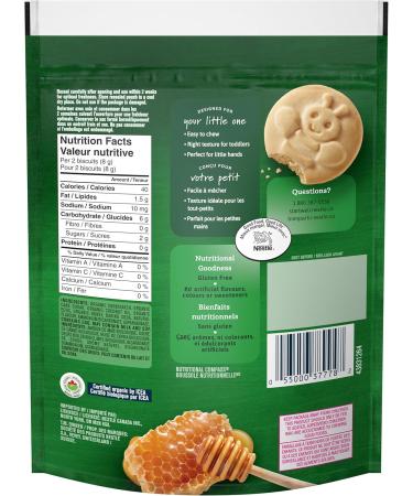 GERBER Organic Biscuits Honey Baby Snacks Biscuits 10+ Months 150 g 6 Pack - Buy Online on GoSupps.com