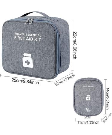 Shop Mecctuck Medication Bag Set - 2 Travel Pharmacy Bags for First Aid & Medical Storage - Large Capacity Gray Emergency Bags for Home Office & Outdoor Use - Buy Online on GoSupps.com