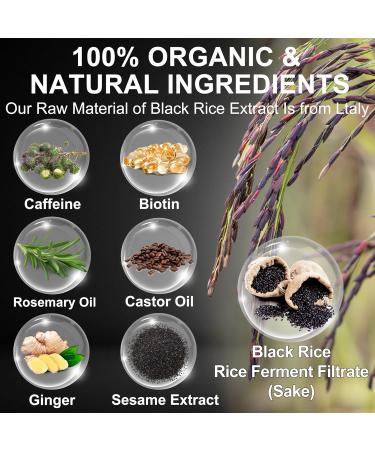 GIFBEA Organic Black Rice Water Hair Growth Serum Spray - Rosemary Scent Biotin & Castor Oil 5 Fl Oz - For All Hair Types - Hair Loss Treatment - Buy Online on GoSupps.com