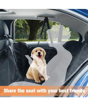 Peticon Waterproof Dog Car Seat Cover with Mesh Window - Nonslip, Scratchproof Hammock for Backseat - Fits Cars, Trucks, SUVs, Jeeps - Black - Buy Online on GoSupps.com