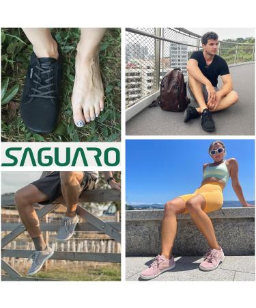 SAGUARO Unisex DuckStride Knit Barefoot Shoes - Wide Toe Box Zero-Drop Sole 38 EU Oil Black | International Shipping Available - Buy Online on GoSupps.com