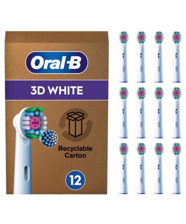 Oral-B Pro 3DWhite plug-in brushes for electrical toothbrush 12 pieces brightening tooth cleaning X-bristles original toothbrush attachment for oral-B toothbrushes mailbox-compatible packaging white 12 pieces (1 Pack) - Buy Online on GoSupps.com