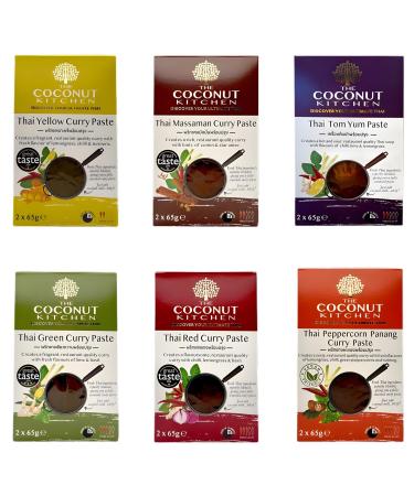 Coconut Kitchen Curry Pick N Mix - Create Custom Curry Combo with 5+ Flavours | Green Curry Massaman Curry Peppercorn Panang Tom Yum | Curry Gift Set for Curry Lovers - Pack of 2