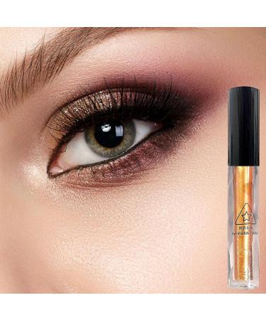 Liquid Metallic Eyeshadow - Gel Eyeshadow | Metallic Eye Makeup Brilliant Gel Highlighter Shimmer Shadow Brighten Eyes Make Up Tmay 04# - Buy Online on GoSupps.com