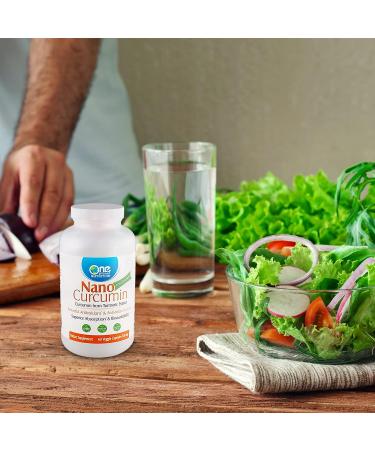 One Planet Nutrition Nano Curcumin 500mg | Water Soluble Turmeric Capsules | Enhanced Absorption | 60 Veggie Capsules - Buy Online on GoSupps.com